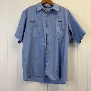 Red Kap Mens Streetwear Workwear Button Down Shirt Size XL Utility Classic Retro